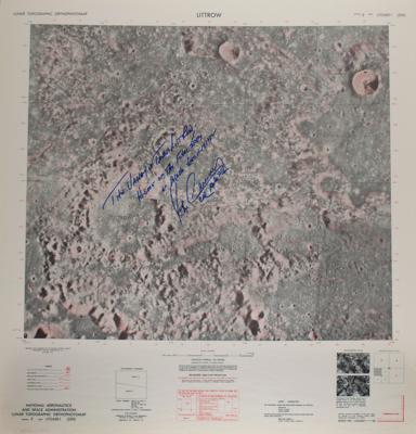 Lot #9461 Gene Cernan Signed Apollo 17 Lunar Topographic Orthophotomap - Image 1