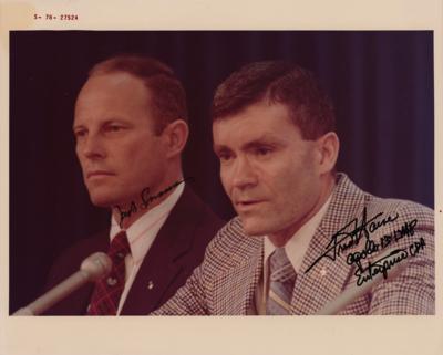 Lot #9328 Fred Haise and Jack Lousma Signed Photograph - Image 1