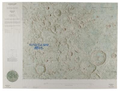 Lot #9444 Charlie Duke Signed Lunar Map