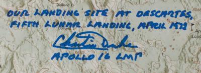 Lot #9444 Charlie Duke Signed Lunar Map - Image 2
