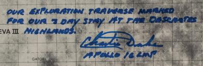 Lot #9445 Charlie Duke Signed EVA Chart - Image 2