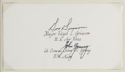 Lot #9054 Gus Grissom and John Young Signature Display - Image 2