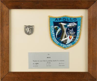 Lot #9175 Bruce McCandless's Flown Apollo 10 Robbins Medallion and Insignia Patch - Image 1