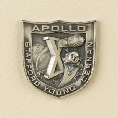 Lot #9175 Bruce McCandless's Flown Apollo 10 Robbins Medallion and Insignia Patch - Image 2