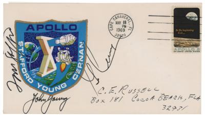Lot #9180 Apollo 10 Signed 'Launch Day' Cover