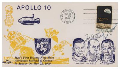 Lot #9183 Gene Cernan and Tom Stafford Signed Cover - From the Family Collection of Richard Gordon - Image 1