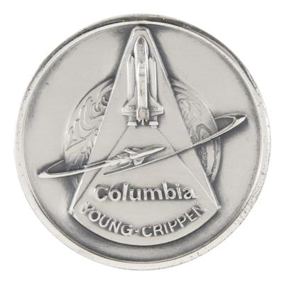Lot #9550 John Young's STS-1 Unflown Robbins Medallion - Image 1
