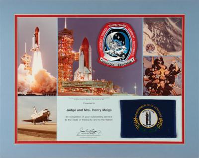 Lot #9581 STS-9 Flown Kentucky State Flag and