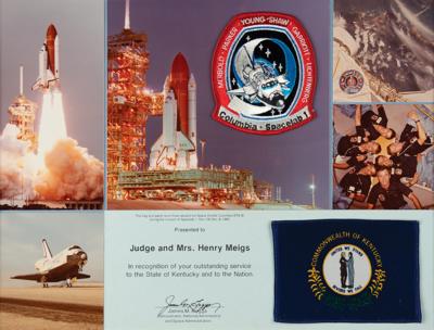 Lot #9581 STS-9 Flown Kentucky State Flag and Insignia Patch   - Image 2
