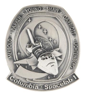Lot #9551 John Young's STS-9 Flown Robbins Medallion