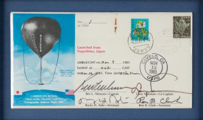 Lot #9719 Double Eagle V Balloon Transpacific Flown Cover - Image 1