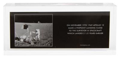 Lot #9269 Apollo 12 Flown Checklist Cover Card Fragment - Image 3