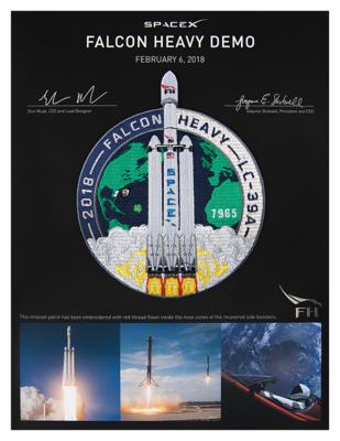 Lot #9683 SpaceX Flown Thread Falcon Heavy Demo Patch - Image 1