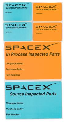 Lot #9691 SpaceX (6) Unused Parts Labels - Image 1