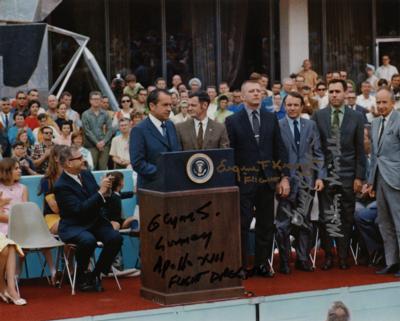 Lot #9516 Mission Control Signed Photograph - Image 1