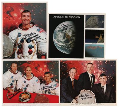 Lot #9320 Fred Haise (4) Signed Photographs