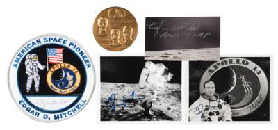 Lot #9367 Edgar Mitchell (4) Signed Items - Image 1