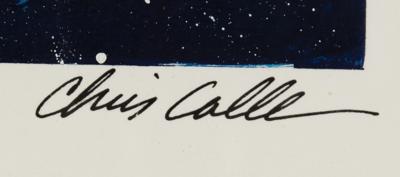 Lot #9703 Chris Calle Original Artwork with Marc Garneau Handwritten Poem - Image 2