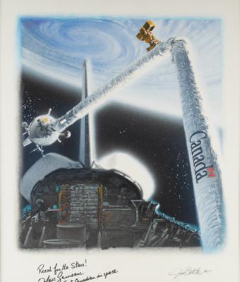 Lot #9711 First (6) Canadian Astronauts Signed Cover with Original 'Canada Space Program' Cover Artwork - Image 2
