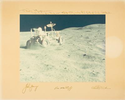 Lot #9432 Apollo 16 Signed Photograph