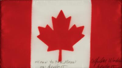 Lot #9388 Al Worden's Apollo 15 Flown Canadian Flag Display - Image 2