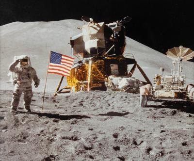 Lot #9388 Al Worden's Apollo 15 Flown Canadian Flag Display - Image 6