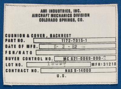 Lot #9597 Space Shuttle Training-Used Flight Seat - Image 13