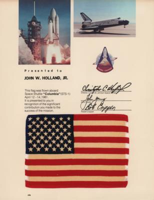 Lot #9546 STS-1 Flown Flag