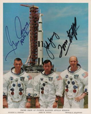 Lot #9178 Apollo 10 Signed Photograph