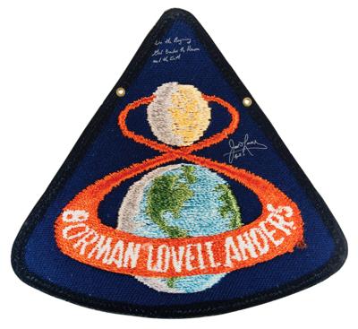 Lot #9160 James Lovell Signed Apollo 8 Patch Emblem - Image 1