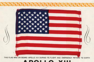 Lot #9298 Jack Swigert's Apollo 13 Flown Flag - Image 2