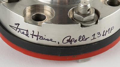 Lot #9325 Fred Haise Signed Saturn V Engine Component - Image 2