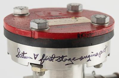 Lot #9325 Fred Haise Signed Saturn V Engine Component - Image 3