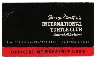 Lot #9046 Wally Schirra Signed 'Turtle Club' Membership Card and Pin - Image 7