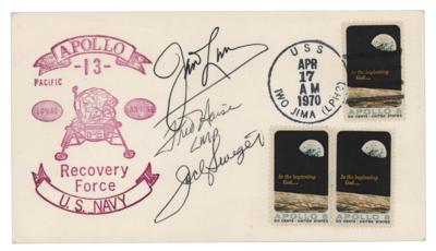 Lot #9301 Apollo 13 Signed Recovery Cover - Image 1