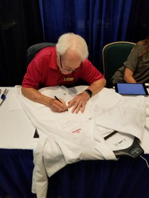 Lot #9490 Omega Lab Coat Signed by (9) Astronauts - Image 7