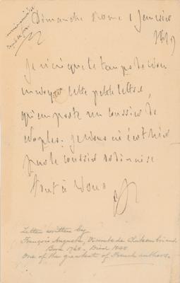Lot #493 Francois Rene de Chateaubriand Autograph Letter Signed - Image 1