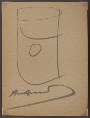 Lot #439 Andy Warhol Signed Sketch - Image 2
