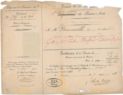 Lot #510 Charles Nodier Document Signed - Image 1