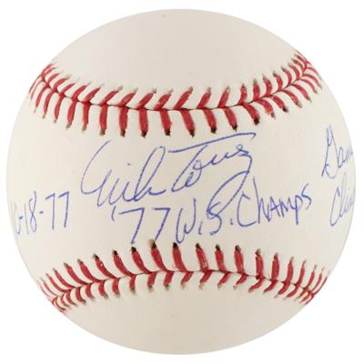 Lot #743 NY Yankees Pitchers: Bouton and Torrez (2) Signed Baseballs - Image 1