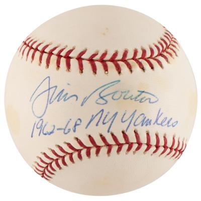 Lot #743 NY Yankees Pitchers: Bouton and Torrez (2) Signed Baseballs - Image 4