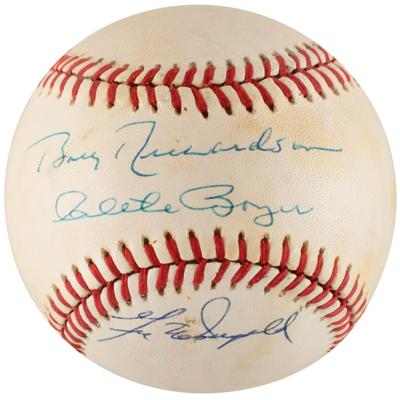 Lot #740 NY Yankees (3) Multi-Signed Baseballs - Image 1