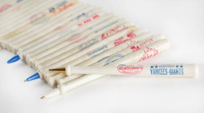 Lot #764 Unique Collection of (30) Souvenir Baseball Bats and Bat Pens Including 1961, 1963, 1976 World Series - Image 2