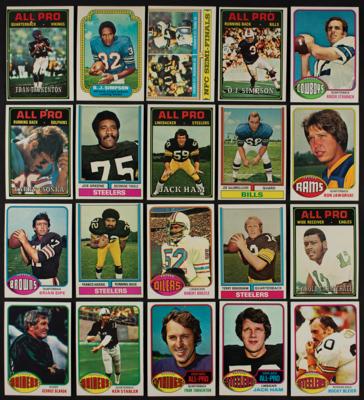 Lot #895 1974/76 Topps Football Lot of (390+) Cards
