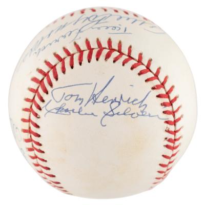 Lot #752 NY Yankees: Old-Timers Signed Baseball - Image 4