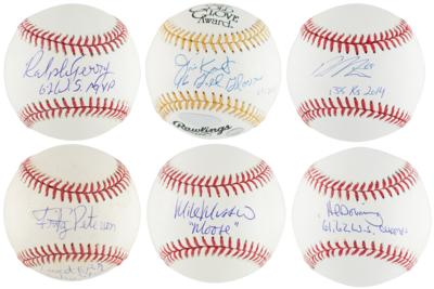 Lot #753 NY Yankees: Pitchers (6) Signed Baseballs - Image 1