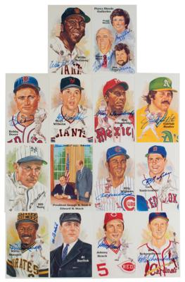 Lot #704 Baseball Hall of Famers (14) Signed Perez-Steele Cards
