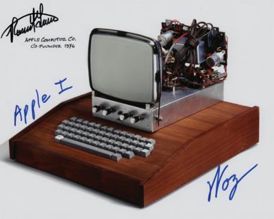 Lot #142 Apple: Wozniak and Wayne Signed Photograph
