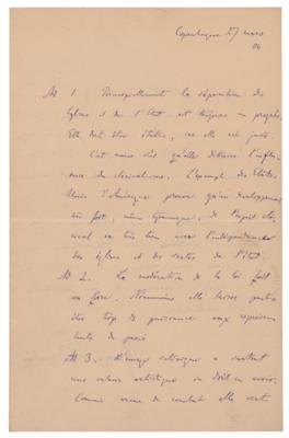Lot #490 Georg Brandes Autograph Letter Signed