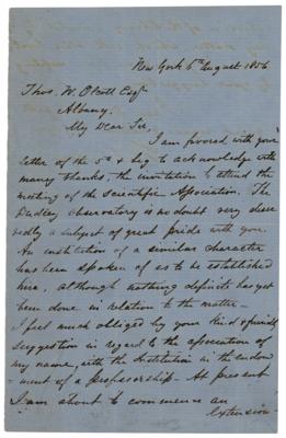 Lot #152 William B. Astor, Sr. Letter Signed - Image 1